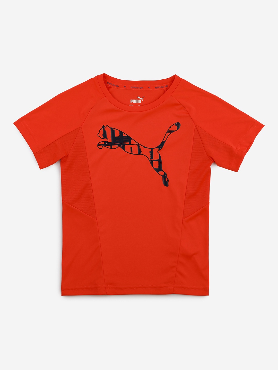 

Puma Boys Orange Printed Round Neck T-shirt