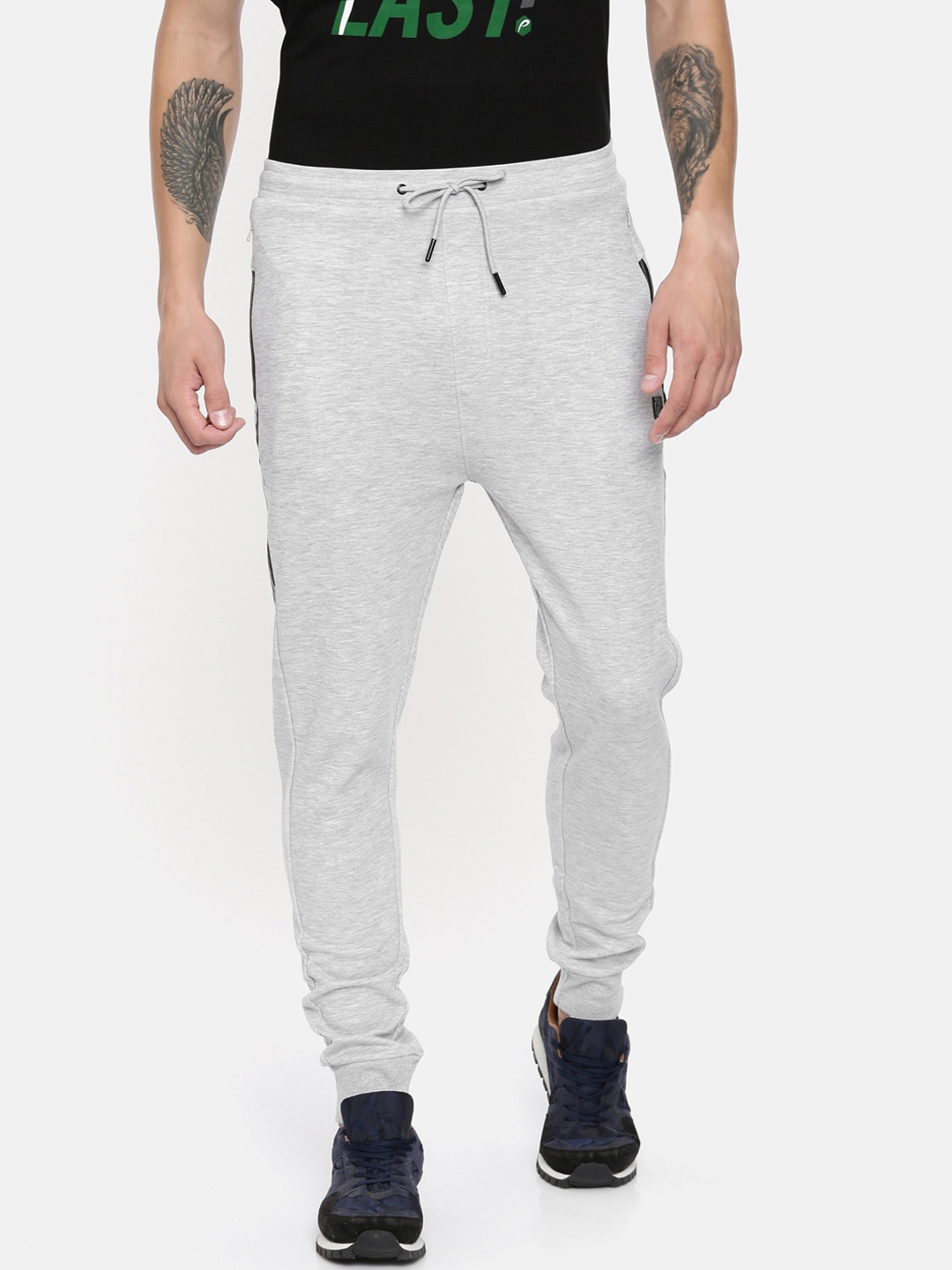 

Proline Active Men Grey Melange Solid Slim-Fit Joggers