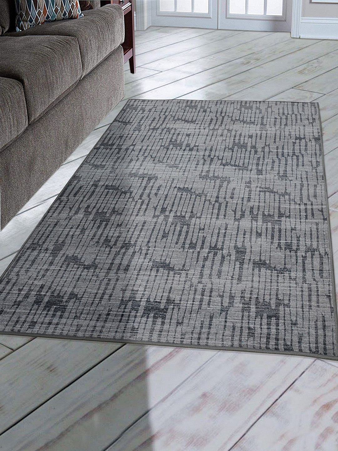 

RUGSMITH Grey Premium Quality MODERN Pattern TRAFFIC Area Rug