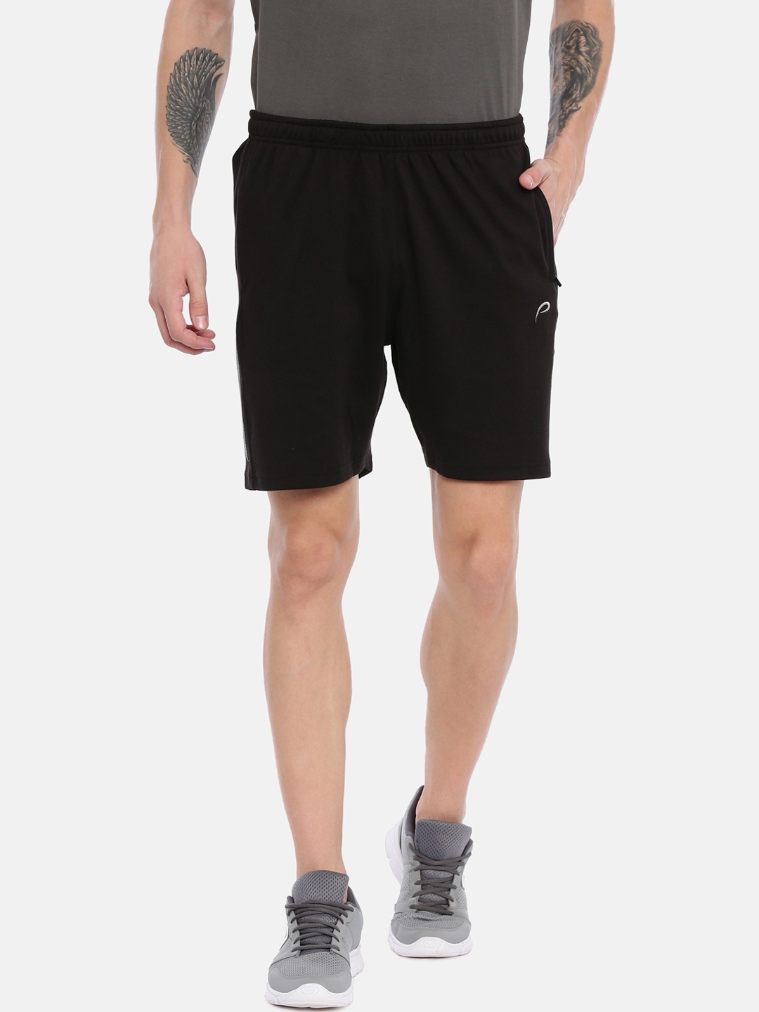 

Proline Active Men Black Solid Regular Fit Sports Shorts