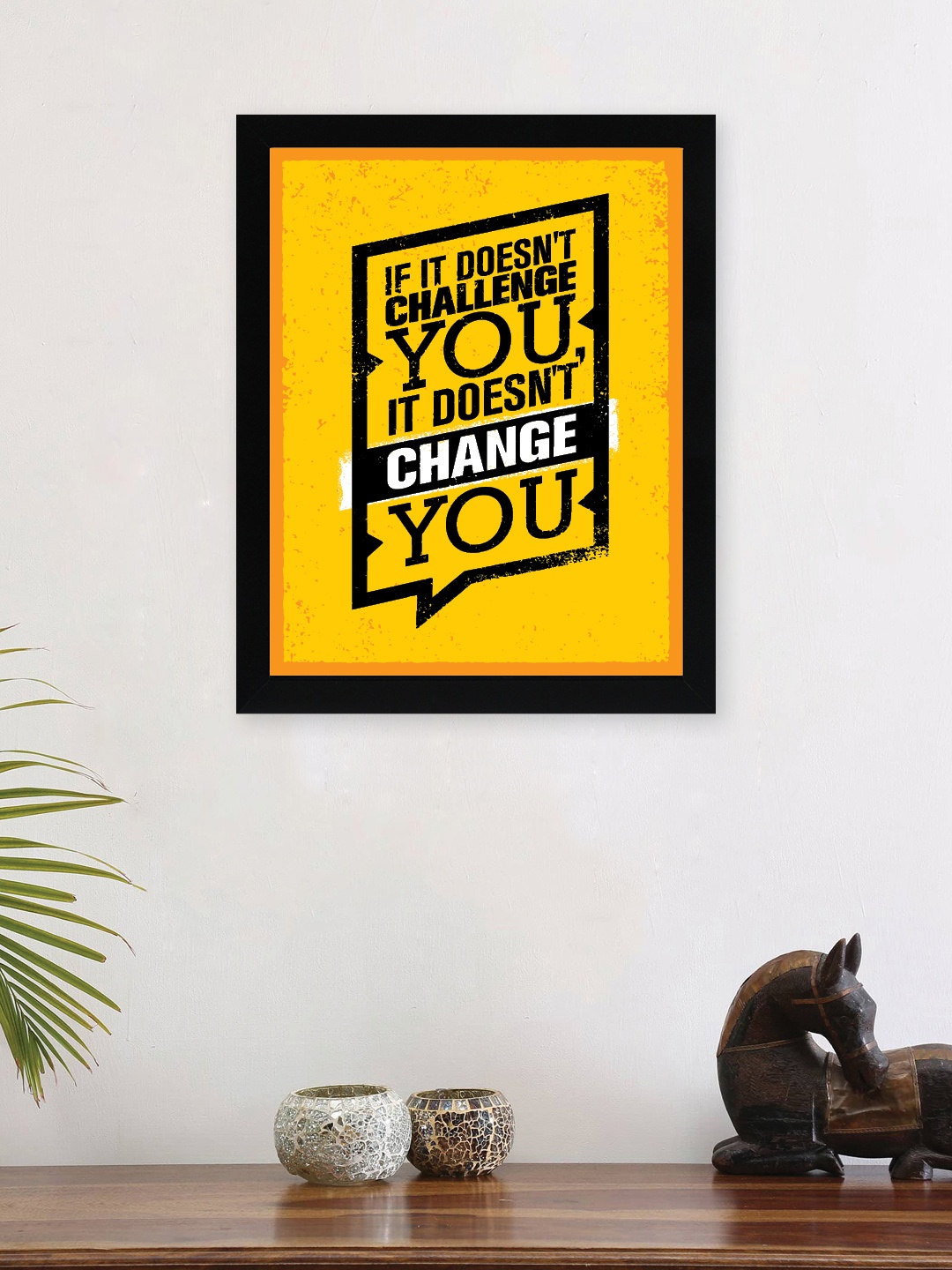 

nest ART Yellow & Black Motivational Thoughts Printed Framed Wall Art