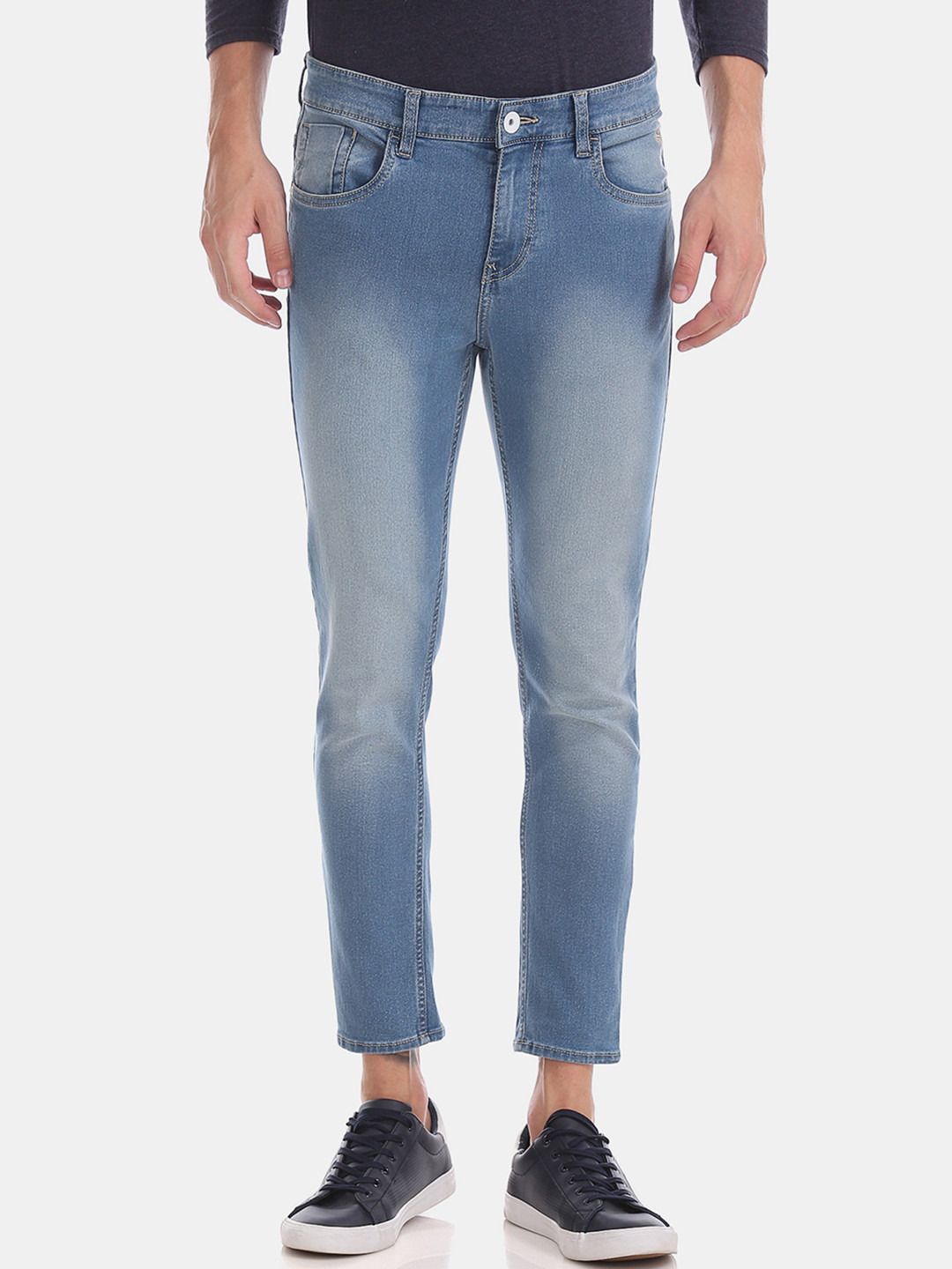 

Flying Machine Men Blue Slim Fit Mid-Rise Clean Look Stretchable Jeans