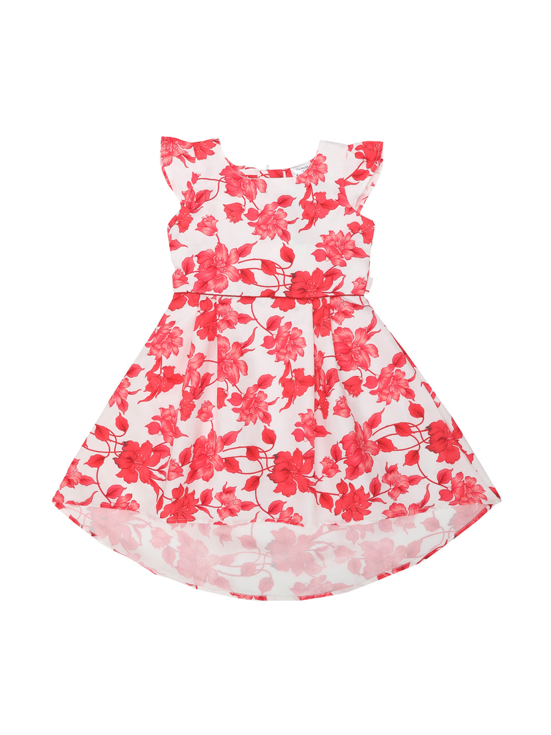 

Doodle Girls Off-White & Red Floral Printed Fit and Flare Dress