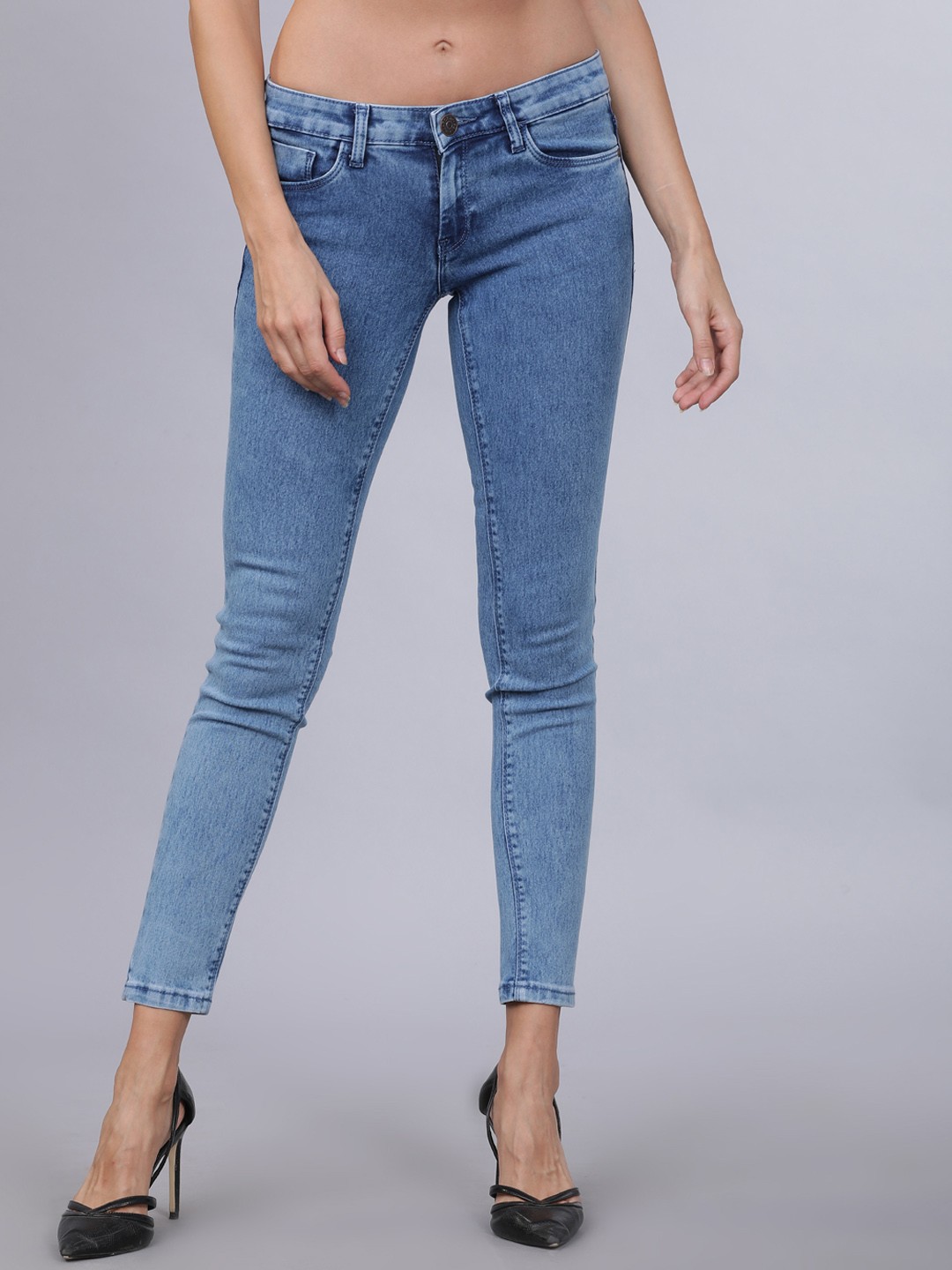 

Tokyo Talkies Women Blue Super Skinny Fit Mid-Rise Clean Look Stretchable Jeans