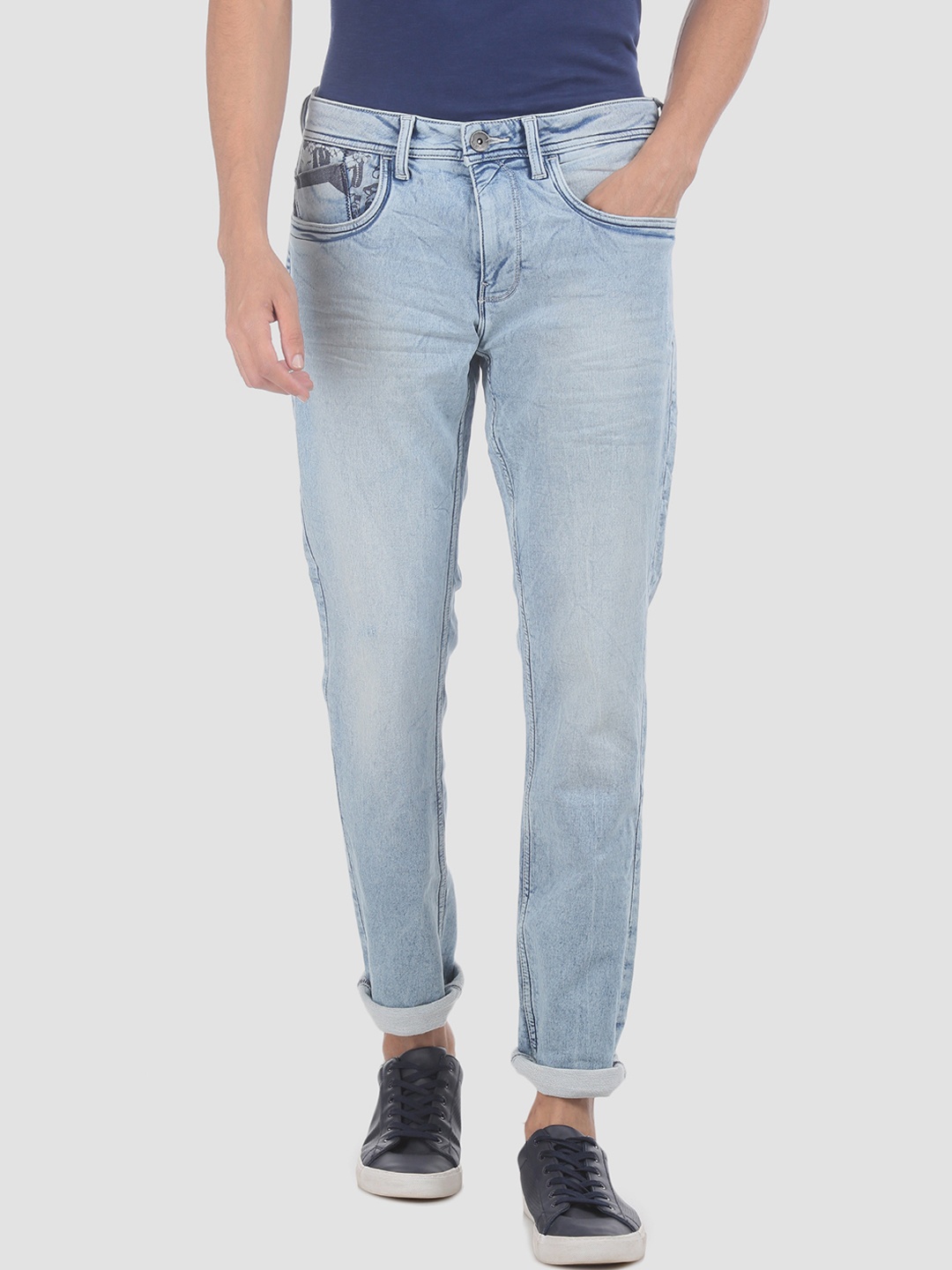 

Ed Hardy Men Blue Slim Fit Mid-Rise Clean Look Jeans