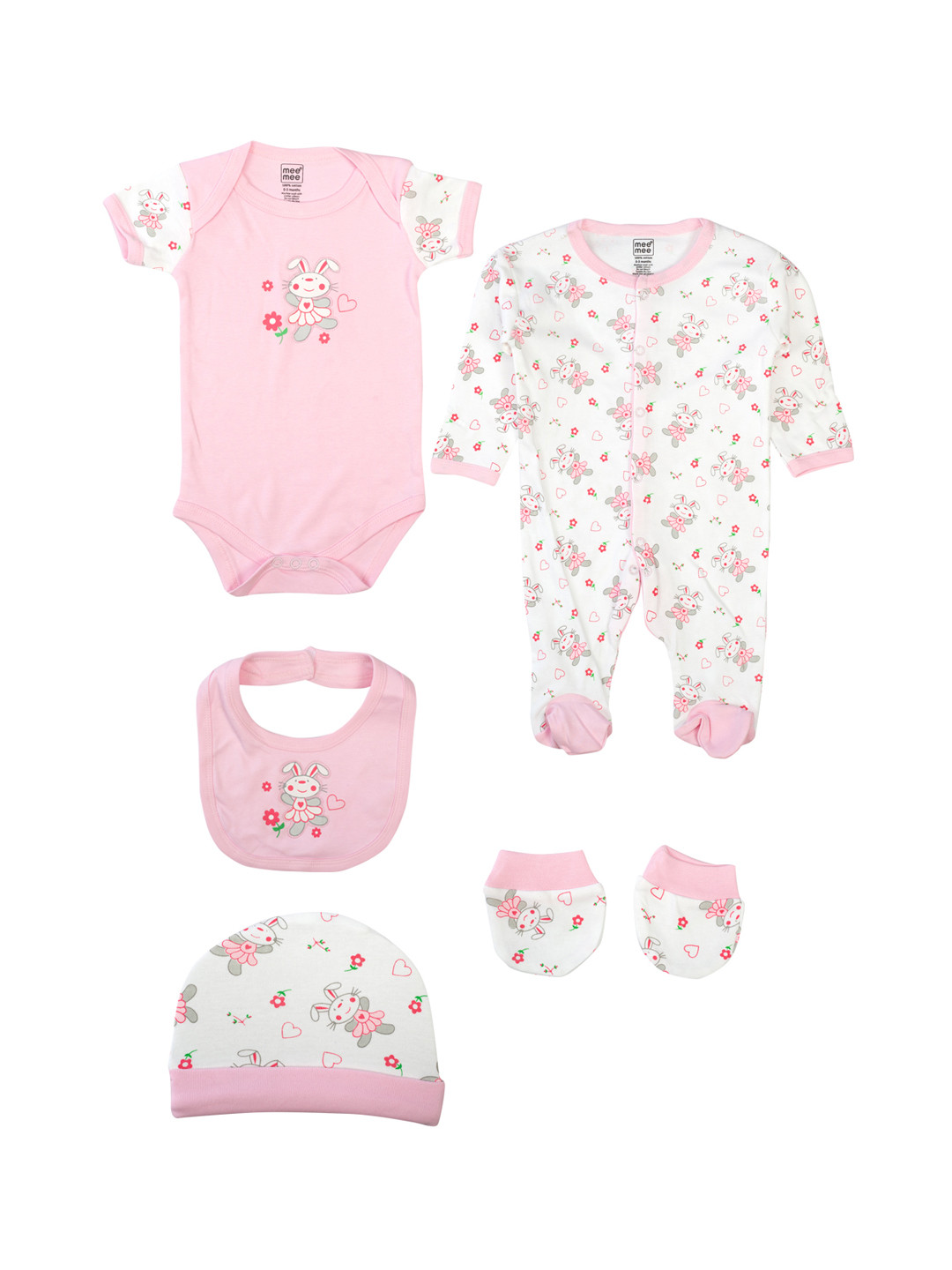 

MeeMee Infant Baby Gift Set, Pink