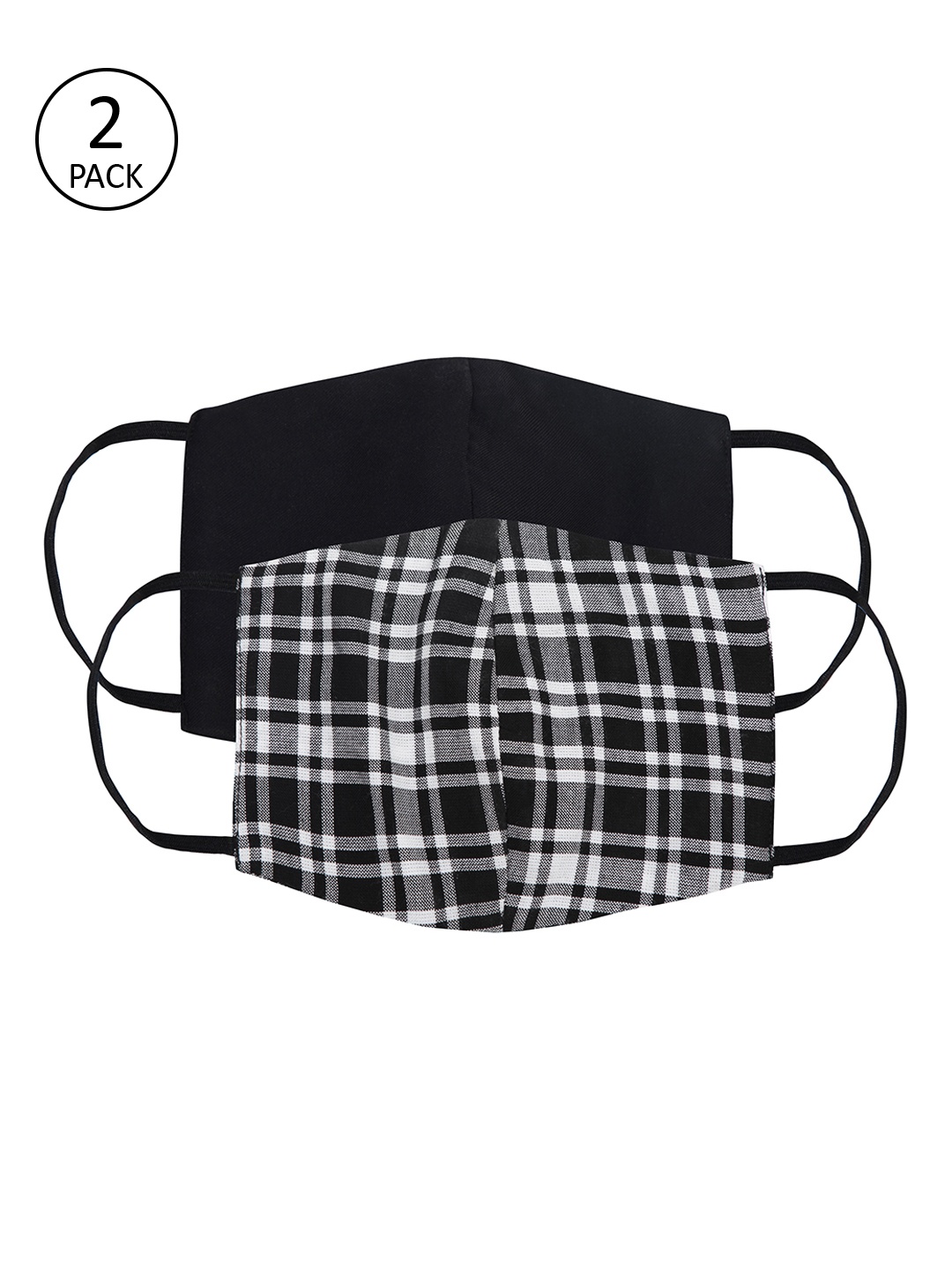 

FabAlley Unisex 2 Pcs 3 Ply Balloon Reusable Masks, Multi