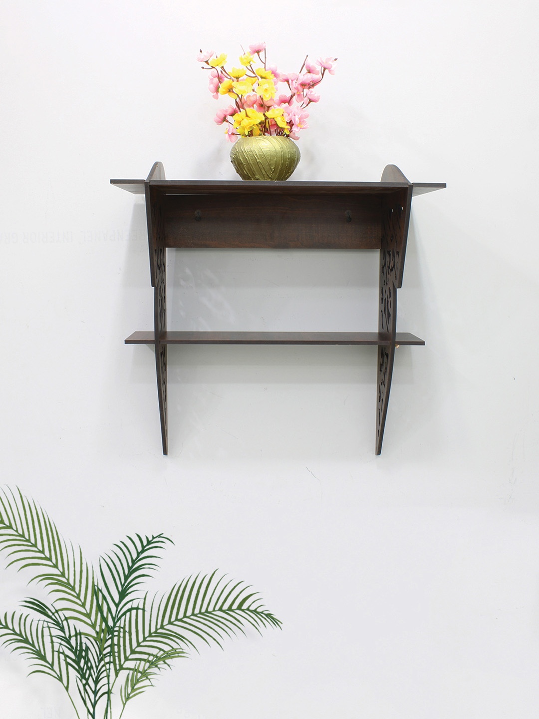

RANDOM Brown MDF Basic 2 Plates Wall Shelf