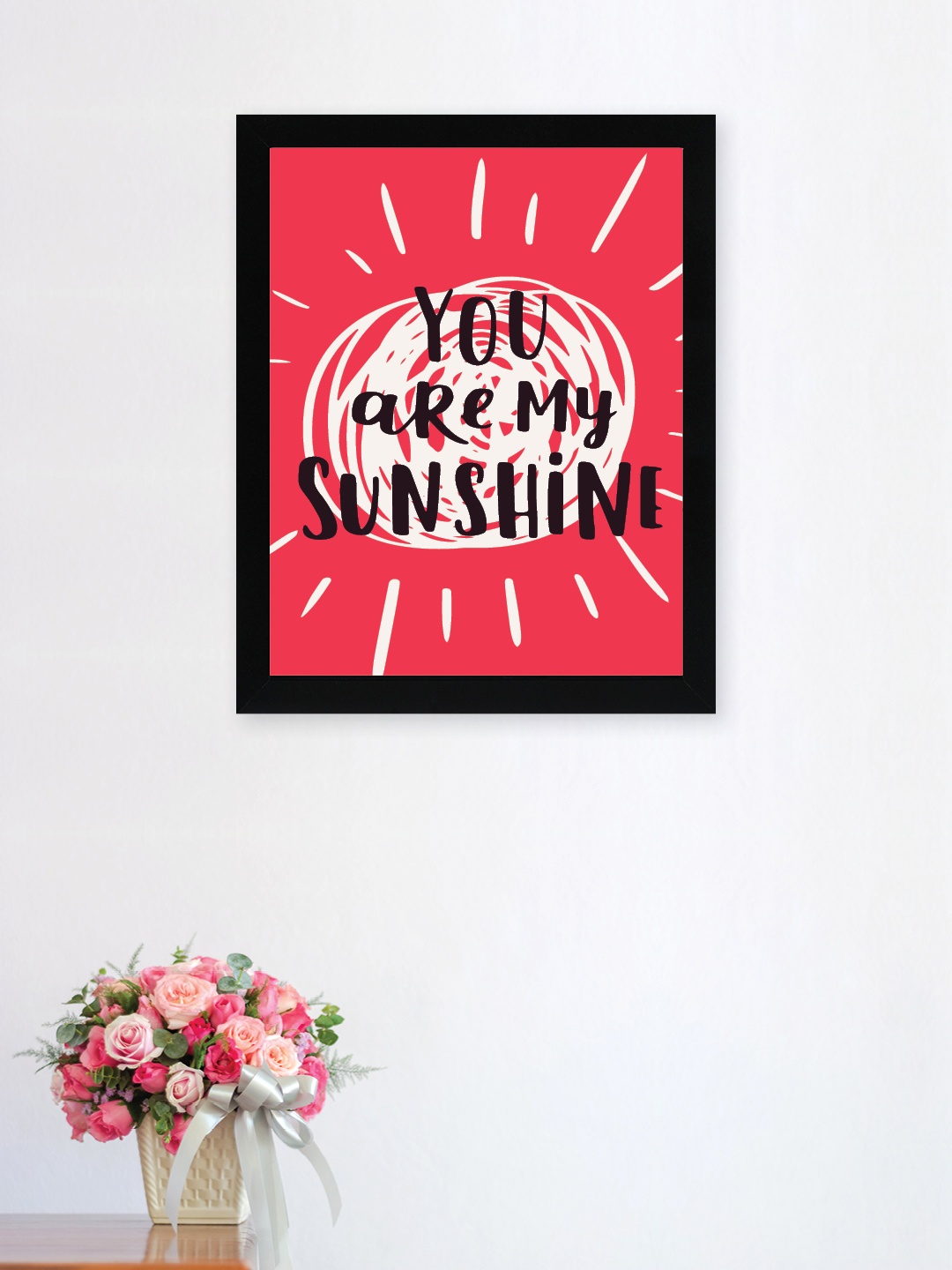 

nest ART Pink & Black Paper Plain Print Quotes Framed Wall Art