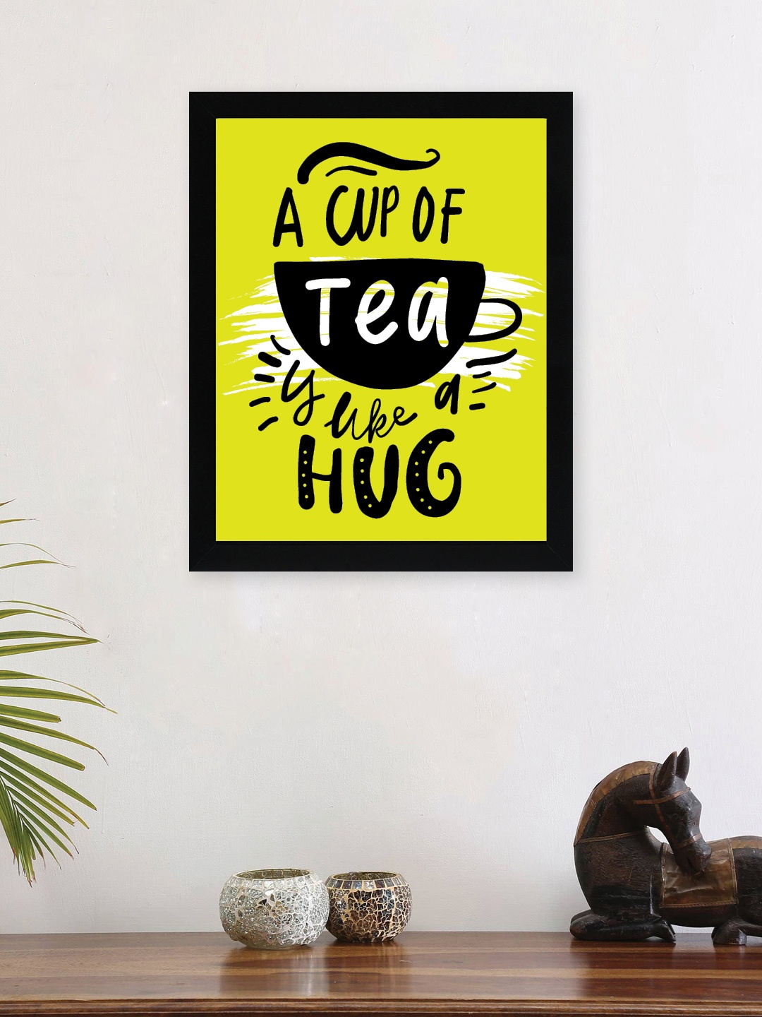 

nest ART Green & Black Paper Plain Print Quotes Framed Wall Art