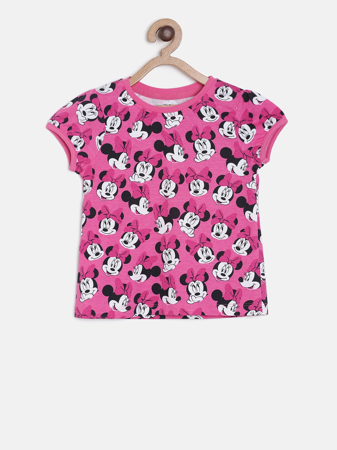 

MINI KLUB Girls Pink Disney Printed Pure Cotton Top