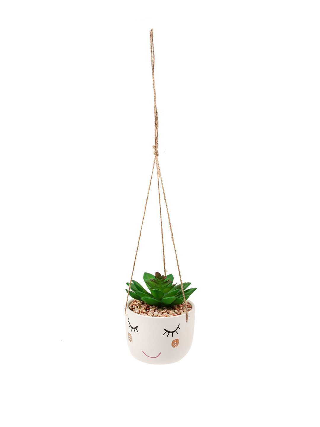 

Chumbak White Printed Serene Succulents Planter