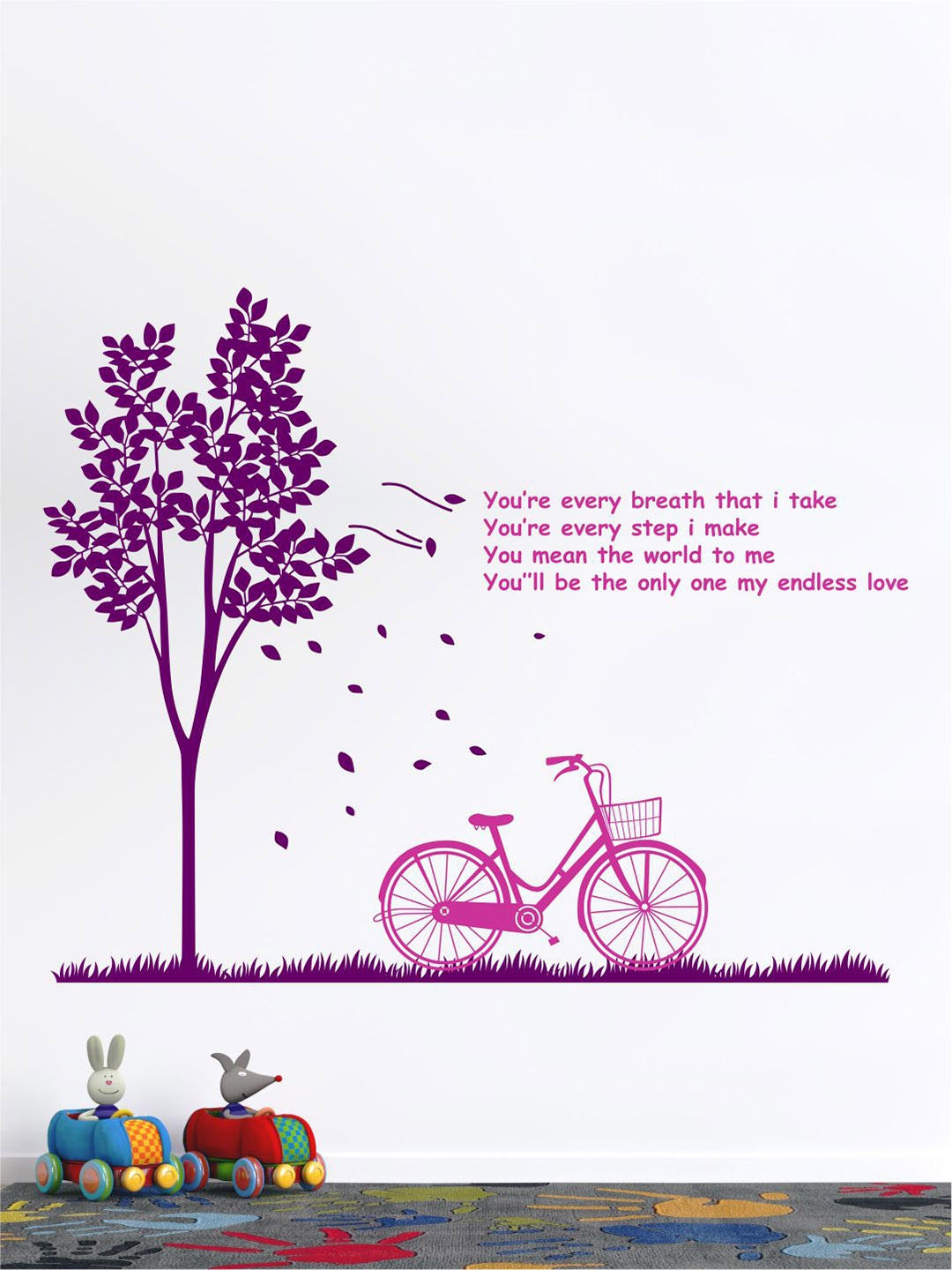 

rawpockets Purple Printed Wall Sticker