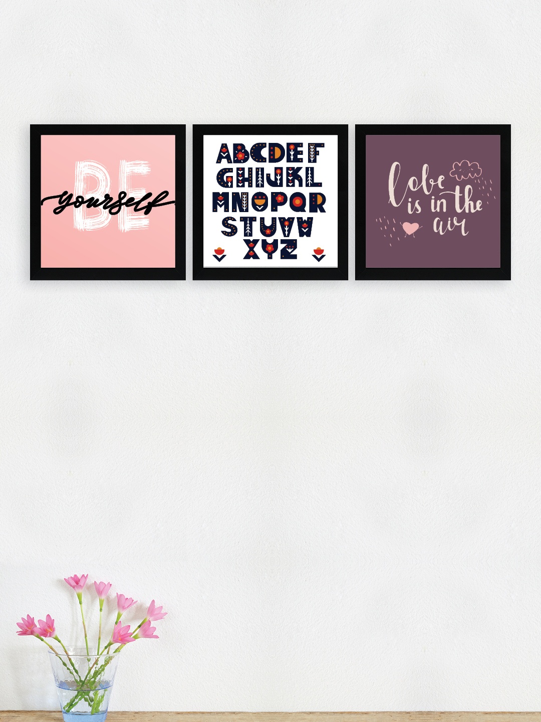 

nest ART Set Of 3 Black Printed Framed Posters