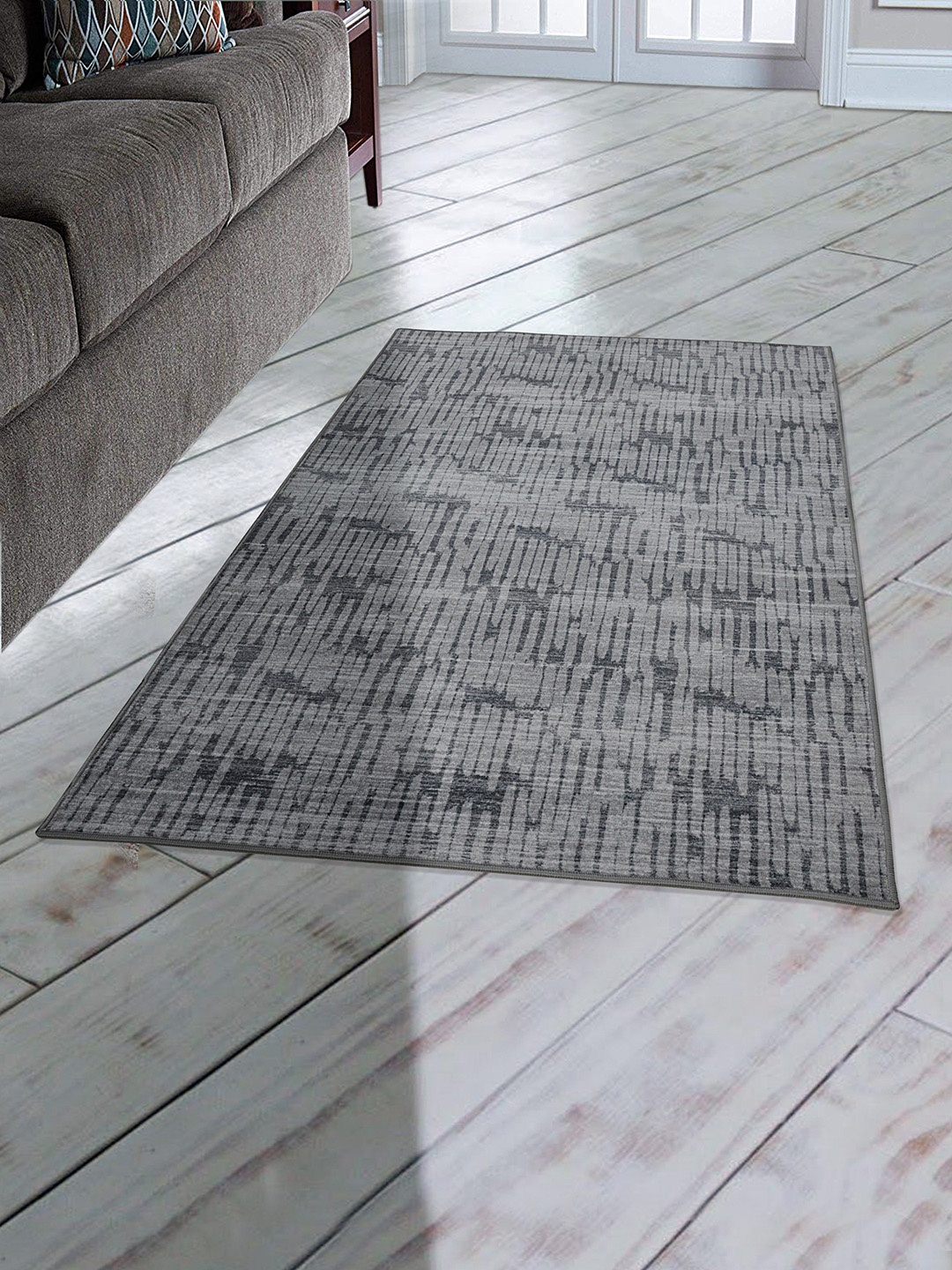

RUGSMITH Grey Premium Quality Modern Pattern Traffic Area Rug