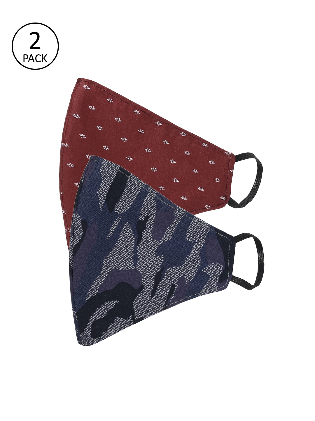 

AKSHARA Kids 2 Pcs 2-Ply Reusable Protective Cotton Face Masks, Maroon