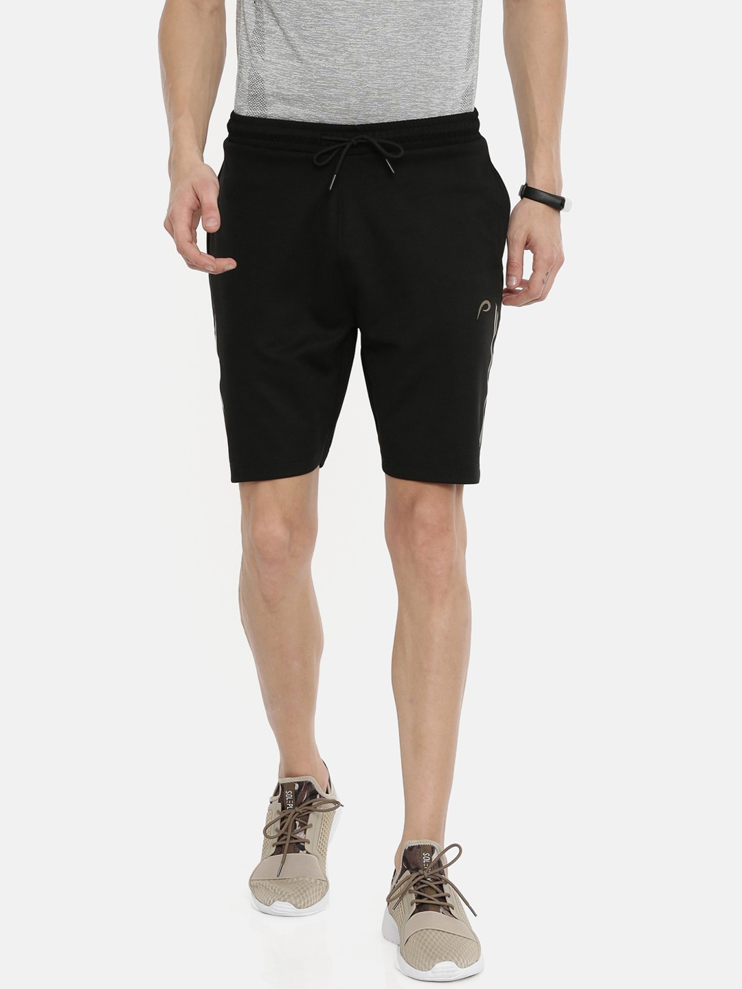 

Proline Active Men Black Solid Regular Fit Sports Shorts