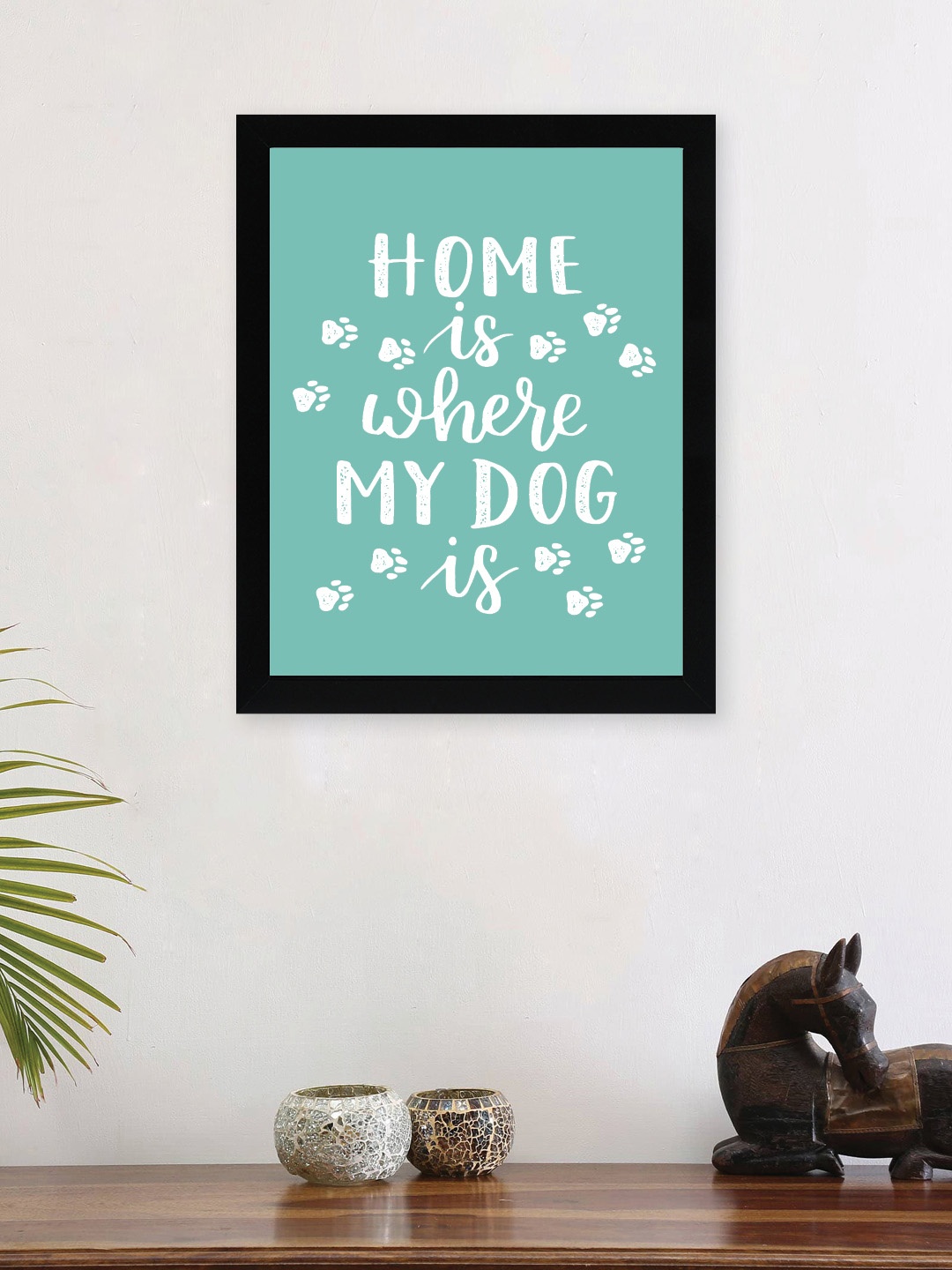

nest ART Sea Green & White Printed Quotes Framed Wall Art