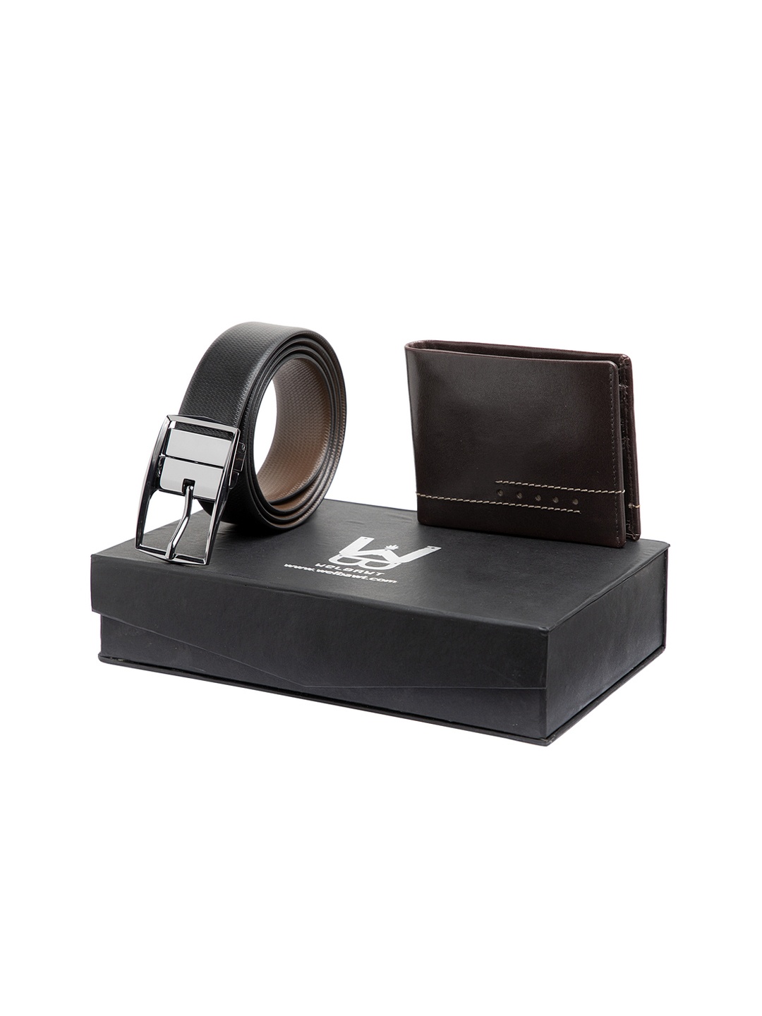 WELBAWT Men Black & Brown Accessory Gift Set