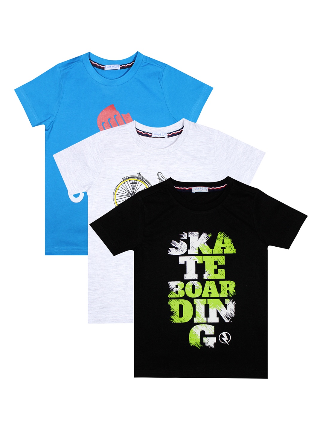 

Luke & Lilly Boys Multicoloured Printed Round Neck T-shirt, Multi