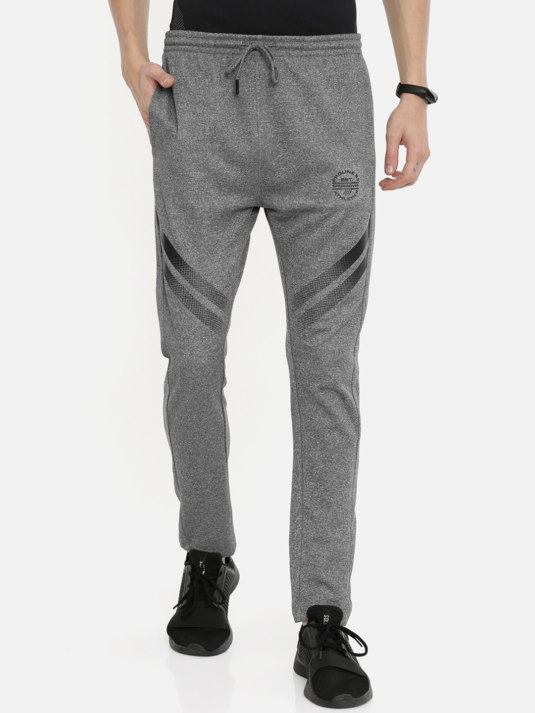 

Proline Active Men Grey Melange Solid Slim-Fit Track Pants
