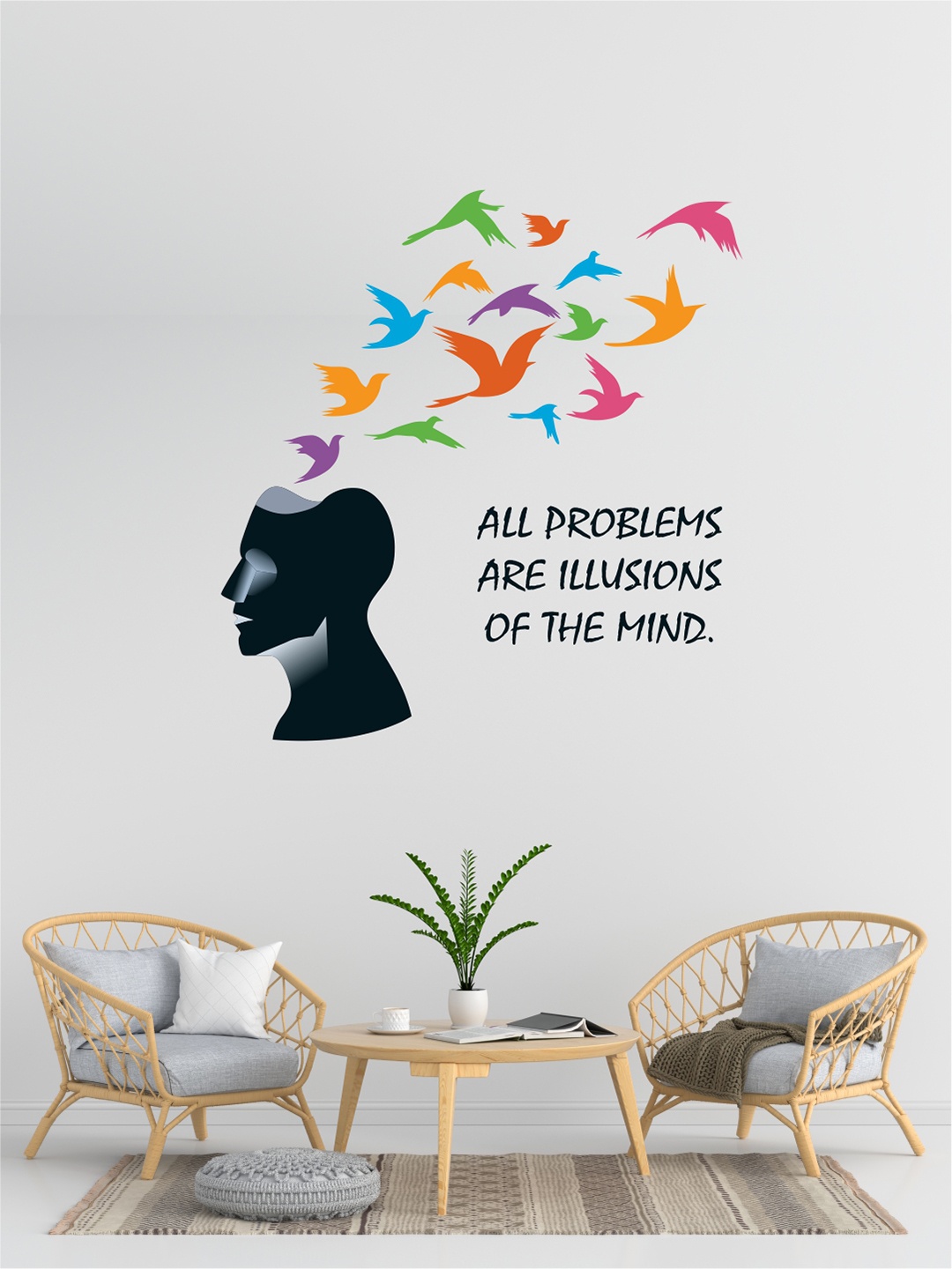 

rawpockets Multi-Coloured Quote Wall Sticker