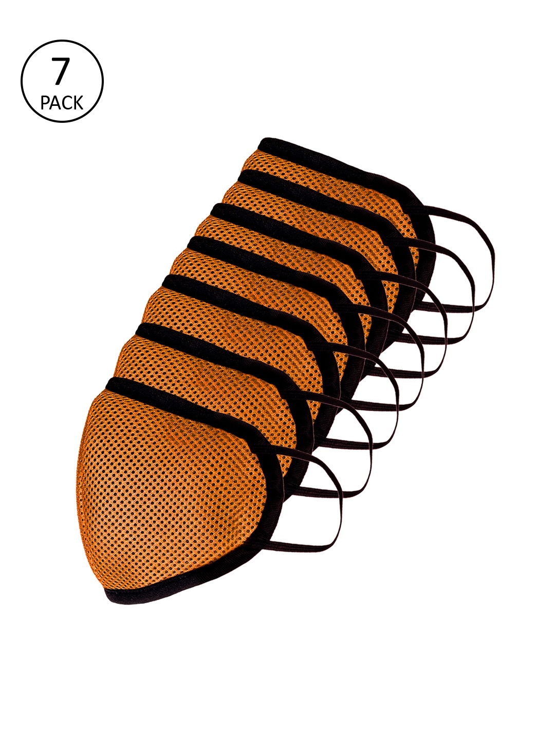 

Teakwood Leathers Unisex 7 Pcs Orange 3-Ply HYPASHIELD Anti-Pollution Outdoor Masks