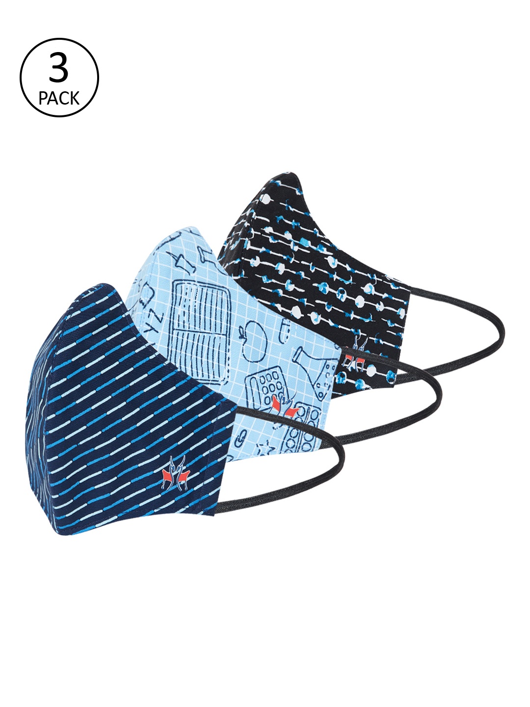 

Crimsoune Club Unisex Pack Of 3 Reusable 6-Layer Protective Outdoor Mask, Multi