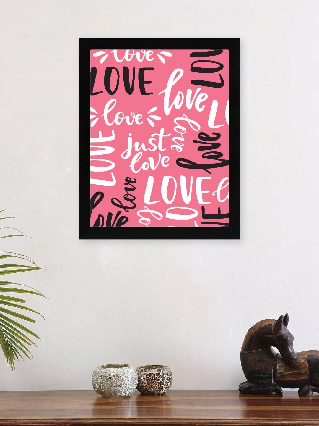 

nest ART Pink & Black Paper Plain Print Quotes Framed Wall Art
