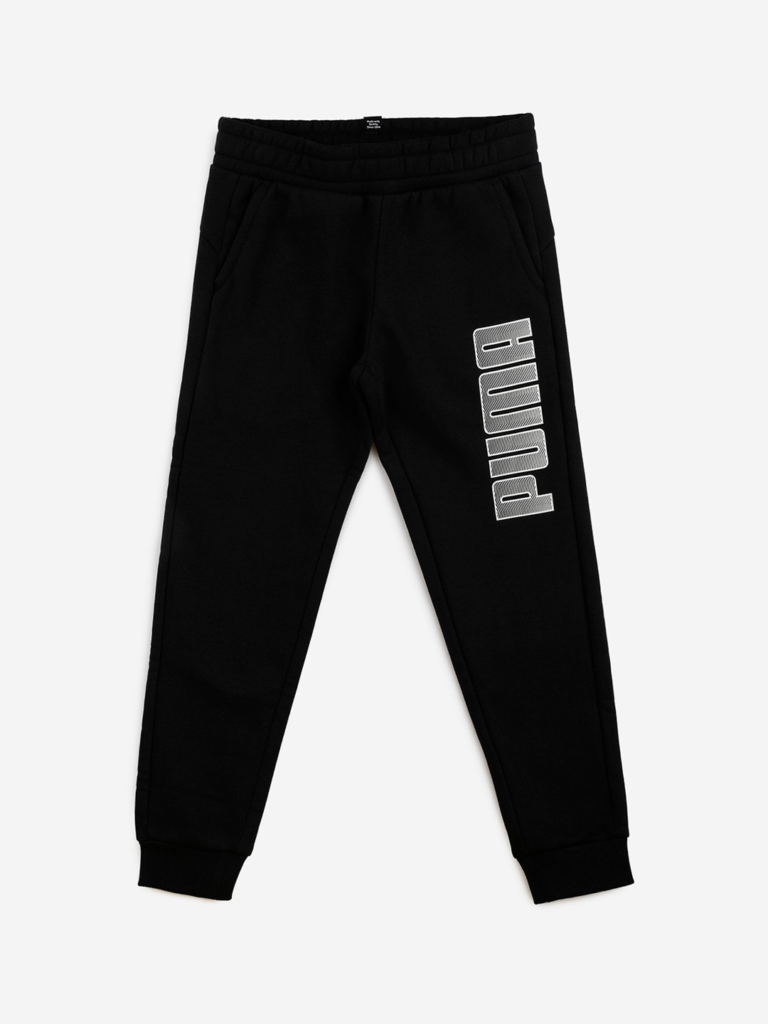 

Puma Boys Black Solid Straight-Fit Joggers