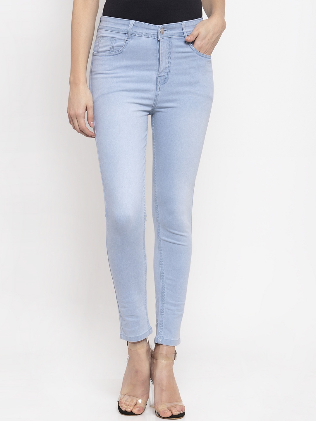 

KASSUALLY Women Blue Skinny Fit Mid-Rise Clean Look Jeans