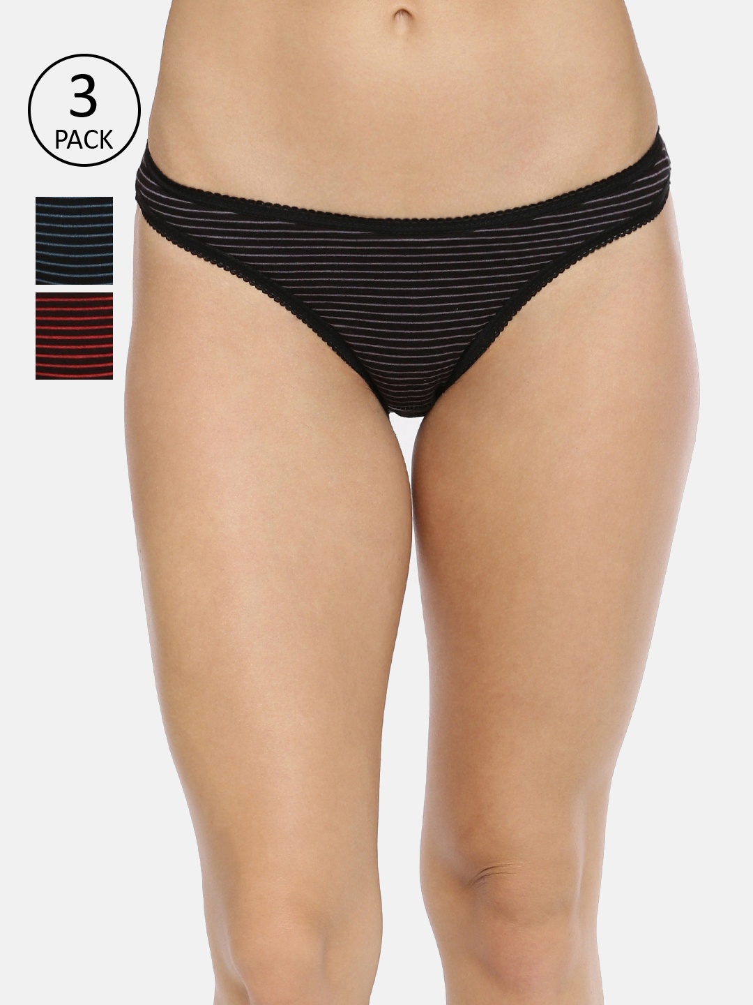 

Red Rose Women Pack of 3 Assorted Bikini Briefs Princess-XXL