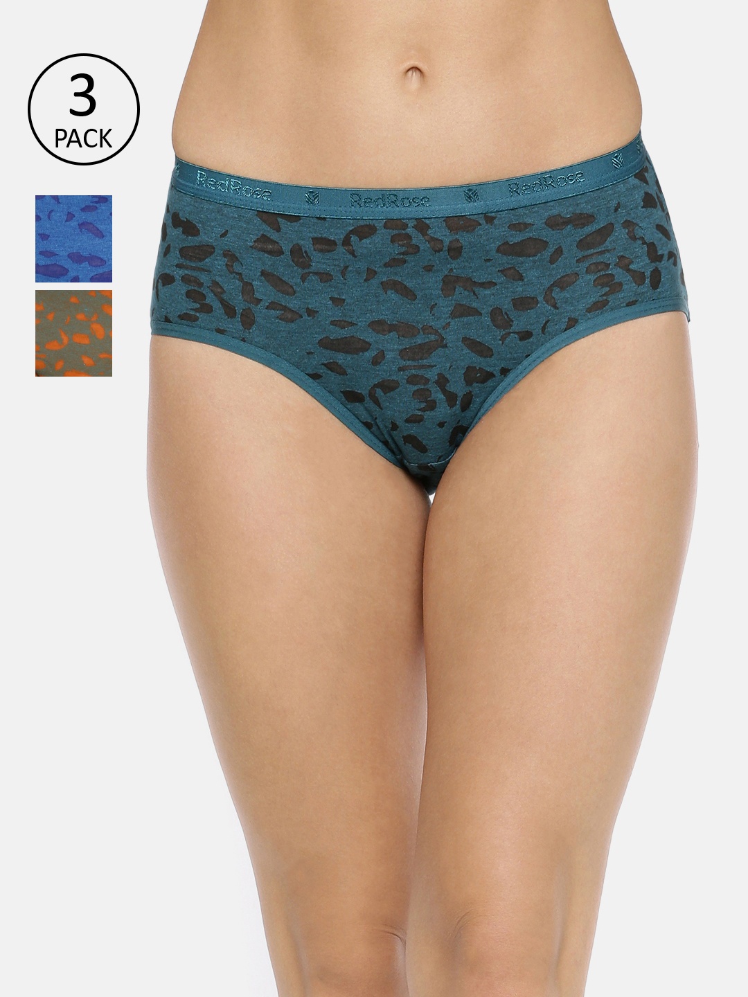 

Red Rose Women Pack Of 3 Assorted Hipster Briefs Sony-XXL