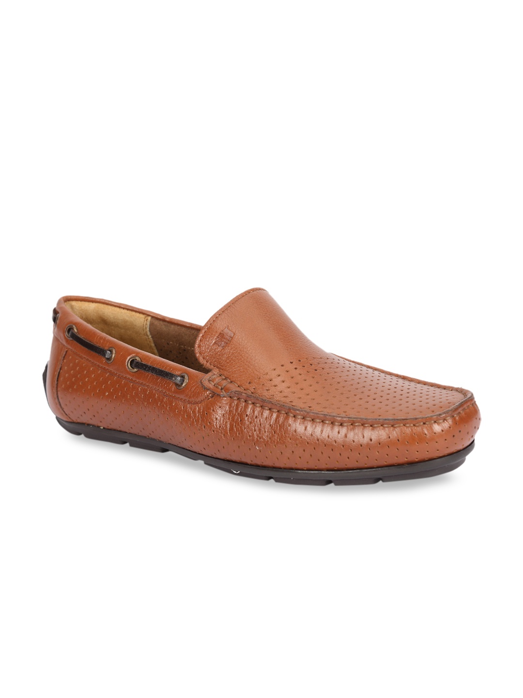 

Florsheim Men Tan Textured Leather Semiformal Loafers