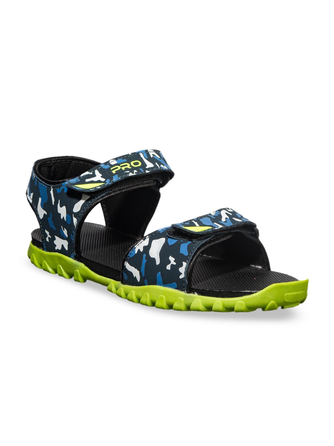 

Khadims Men Navy Blue & White Solid Sports Sandals