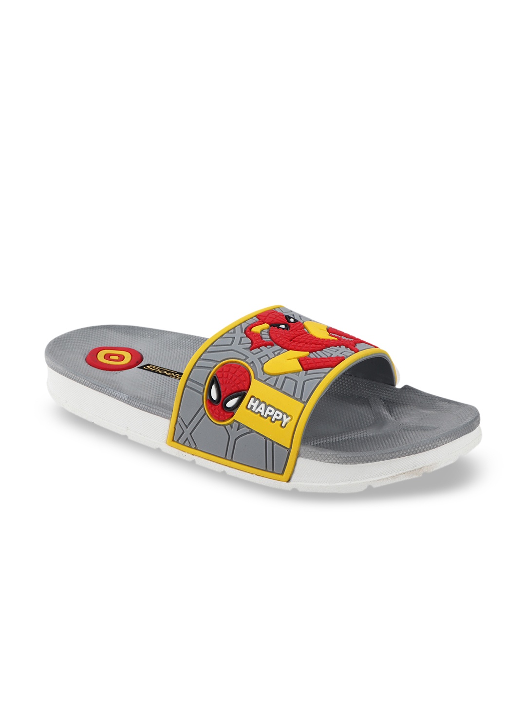 

Shoetopia Kids Grey & Red Spiderman Printed Sliders