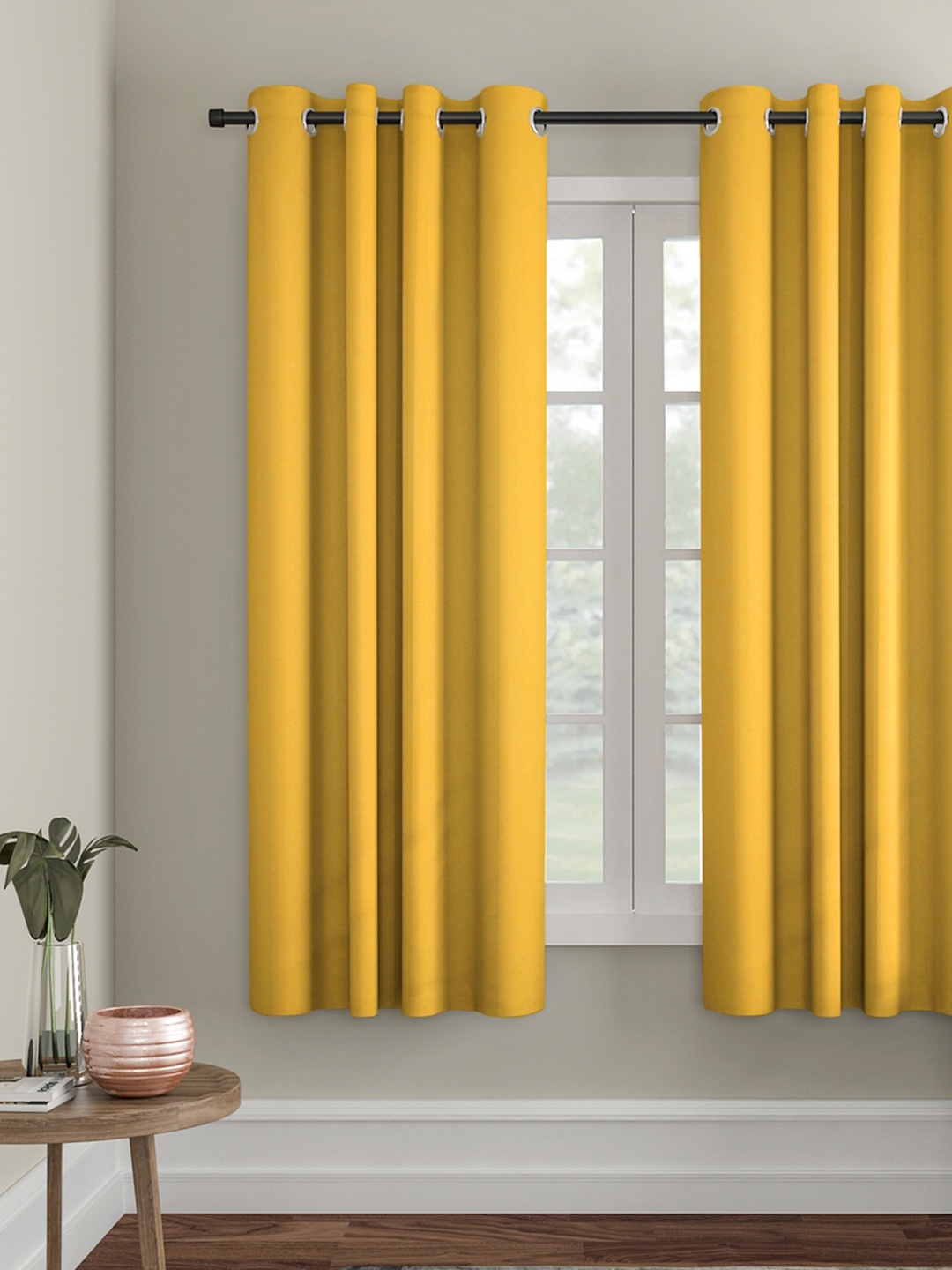 

Soumya Yellow Single Window Curtain