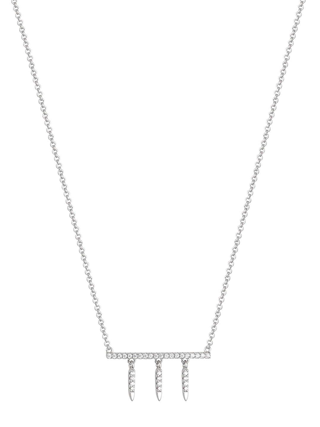 

GIVA Sterling Silver Trinity Necklace with 925 Hallnarking