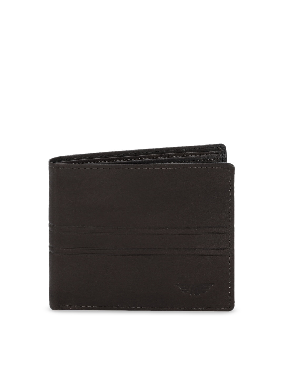 

Red Tape Men Coffee Brown Textured Leather Two Fold Wallet