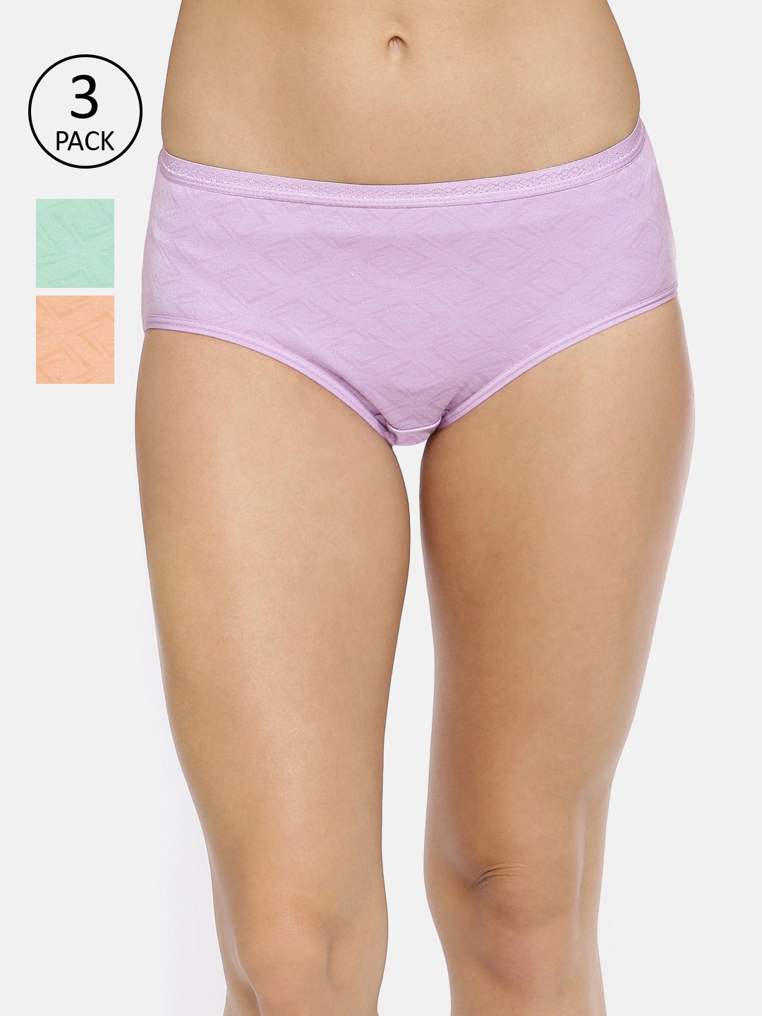 

Red Rose Women Pack of 3 Assorted Hipster Briefs Nalini-XXL