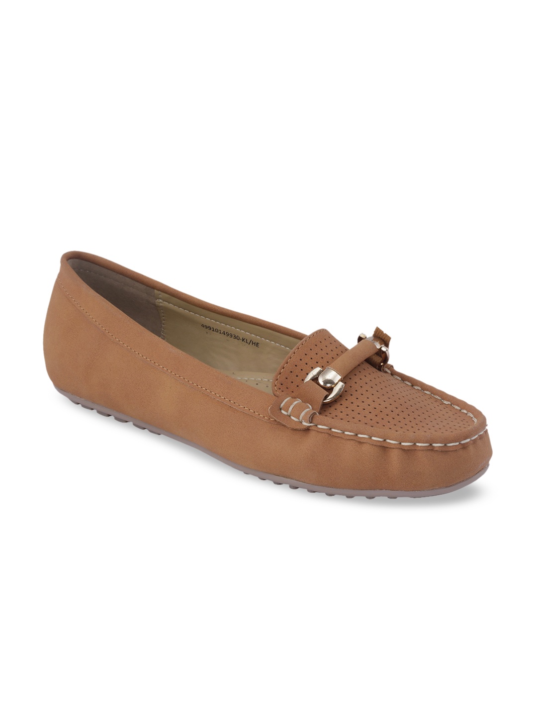 

Khadims Women Tan Brown Perforations Loafers