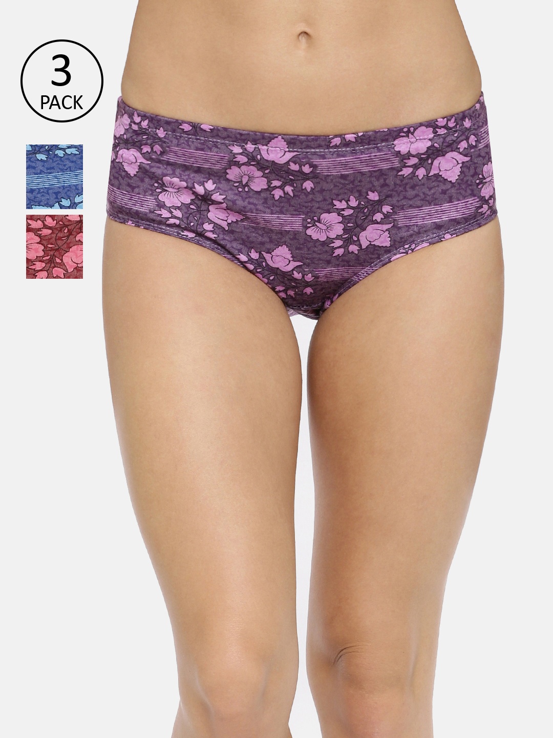 

Red Rose Women Pack Of 3 Assorted Basic Briefs Dear-4XL