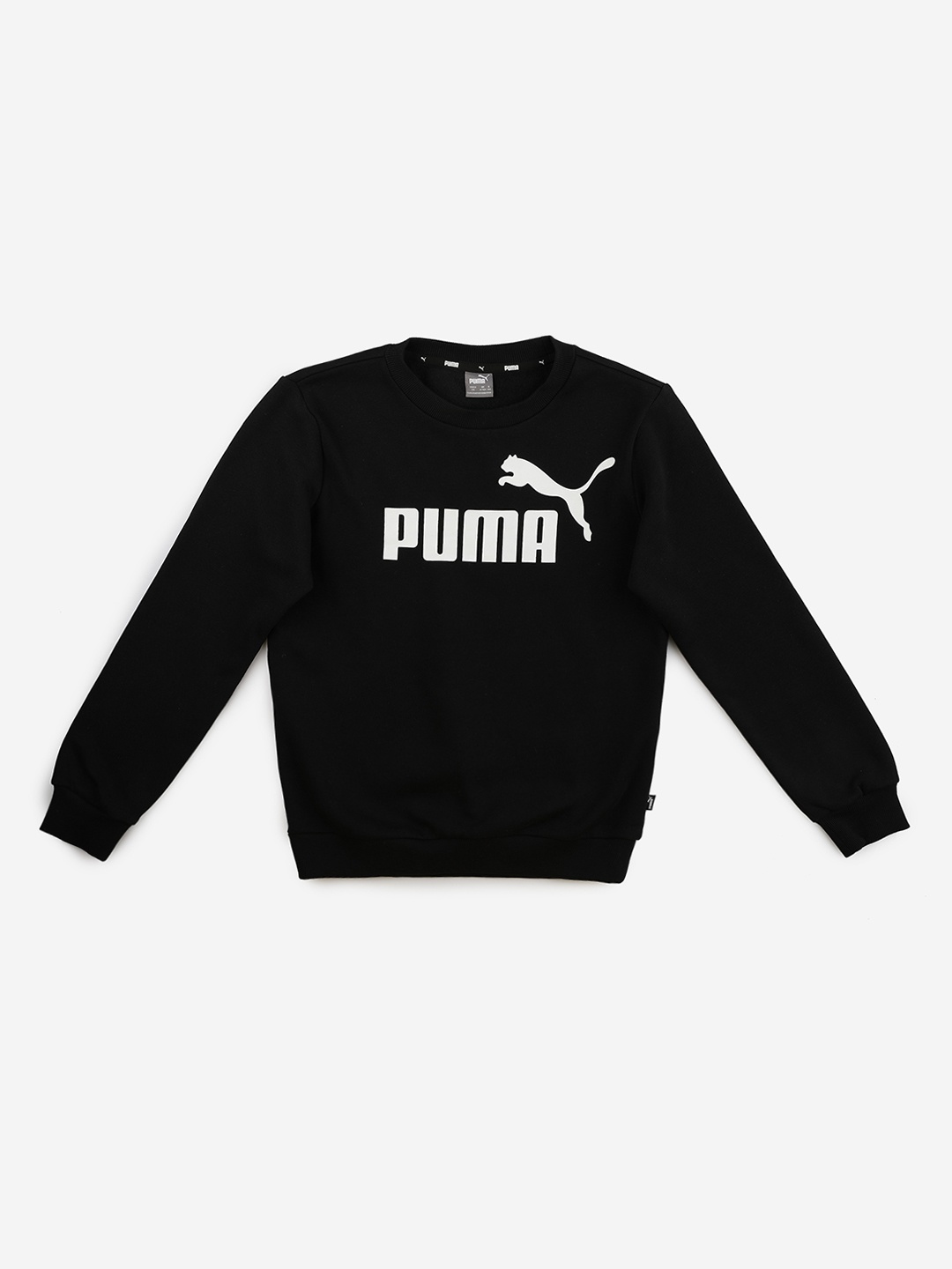 

Puma Boys Black & White Printed ESS Logo Crew Sweat FL B