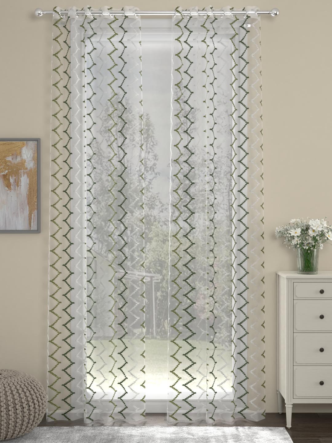 

ROSARA HOME White Set of 2 Door Curtains