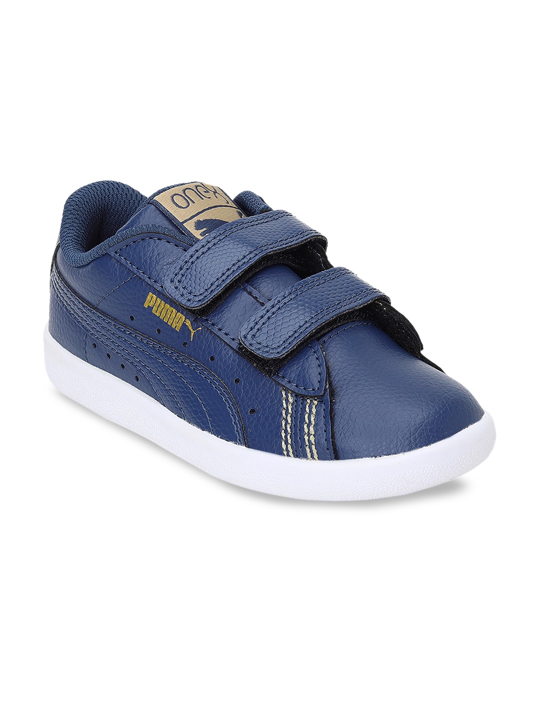 

Puma Kids Blue Solid Basket Classic One8 PS Slip-On Sneakers