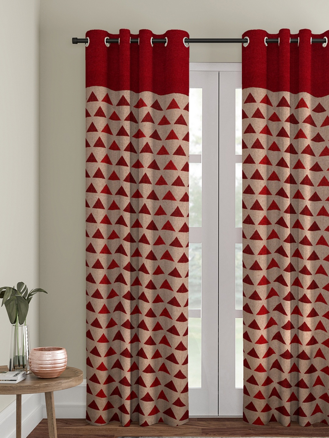 

Soumya Maroon Single Long Door Curtain