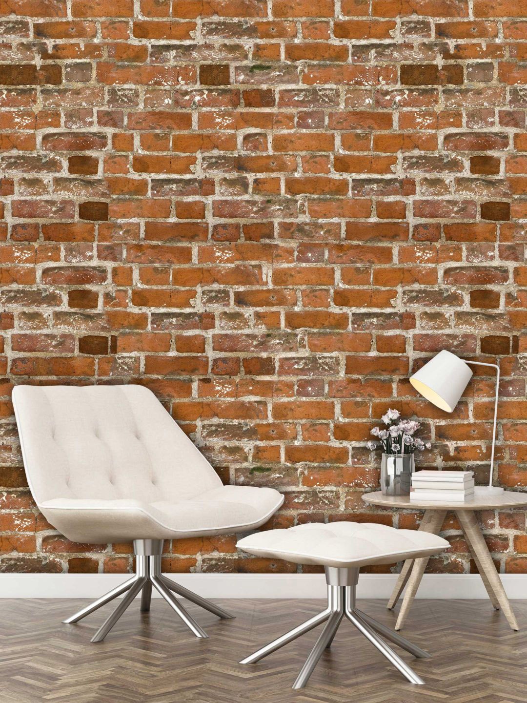 

PAPER PLANE DESIGN Orange & Beige Abstract Waterproof Vinyl Wallpaper