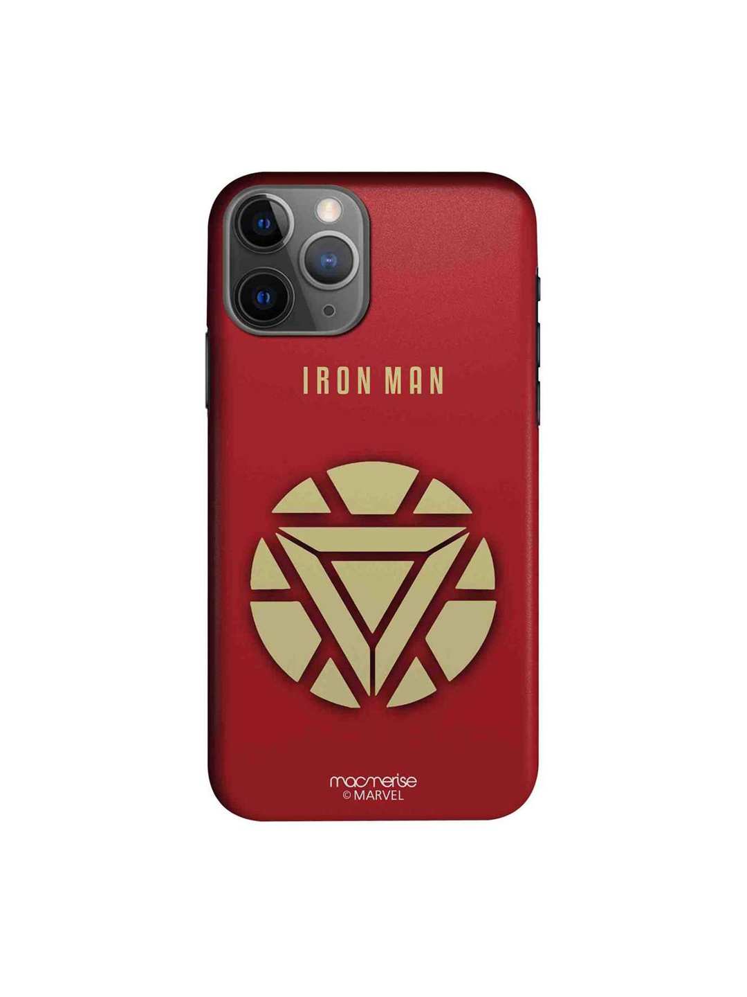 

macmerise Red & Beige Minimalistic Ironman iPhone 11 Pro Max Case