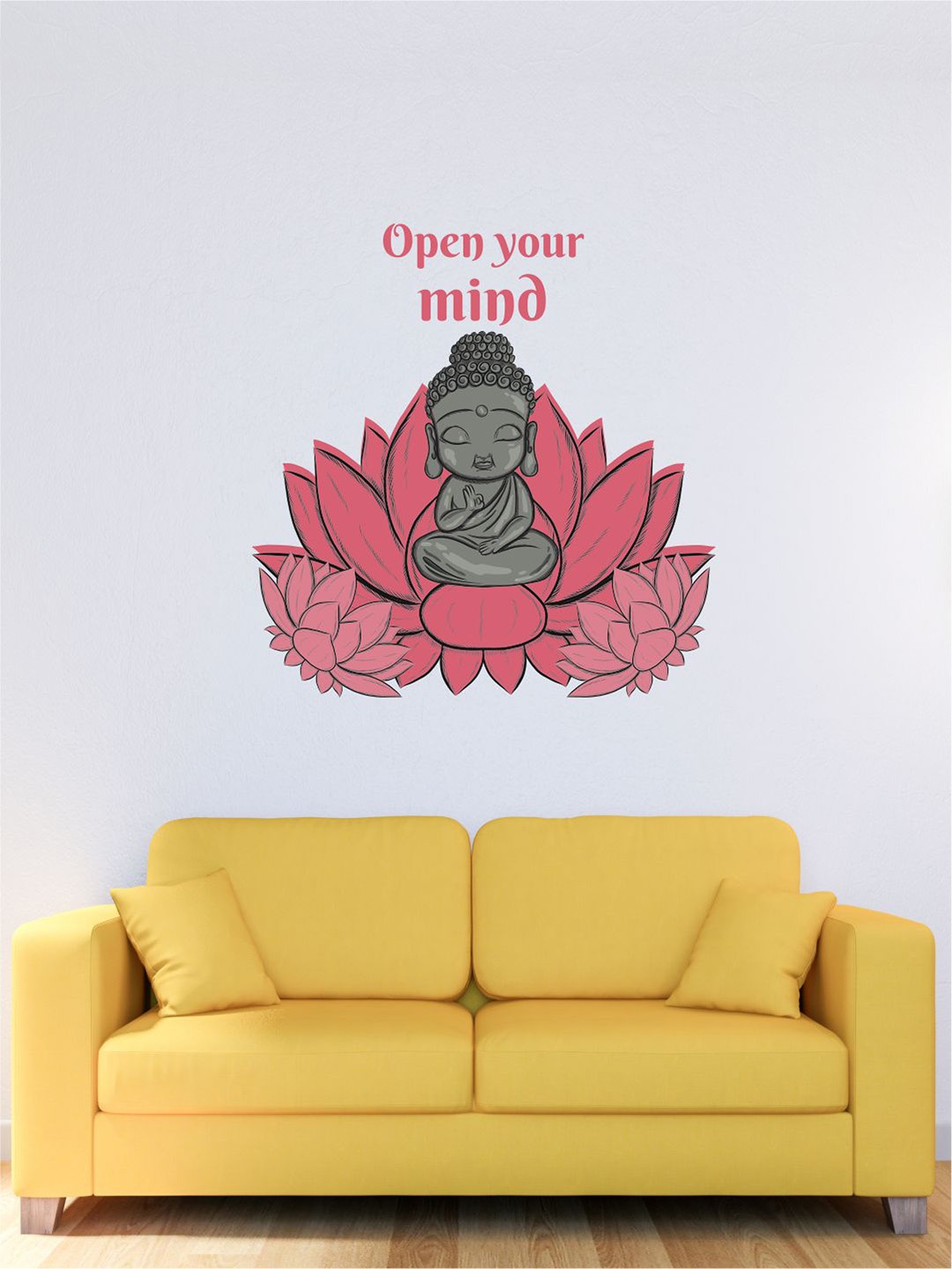 

rawpockets Pink & Grey Open Your Mind Little Buddha Wall Sticker