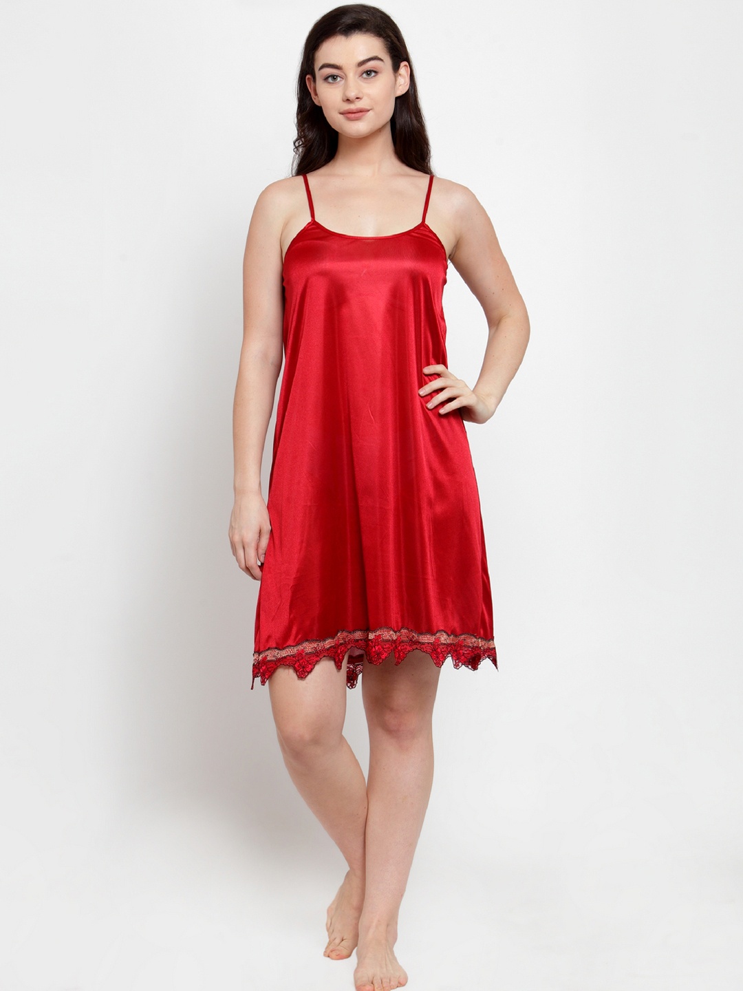

Secret Wish Red Solid Baby Doll